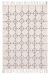 Cotton area rug with Scandinavian geometric pattern Neutral cotton area rug for modern home interiors Scandinavian cotton area rug with minimalist diamond design