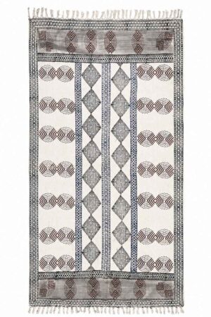 Geometric Gray Printed Area Rugs