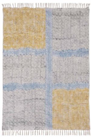 Stunning Hand Printed Geometric Area Rug