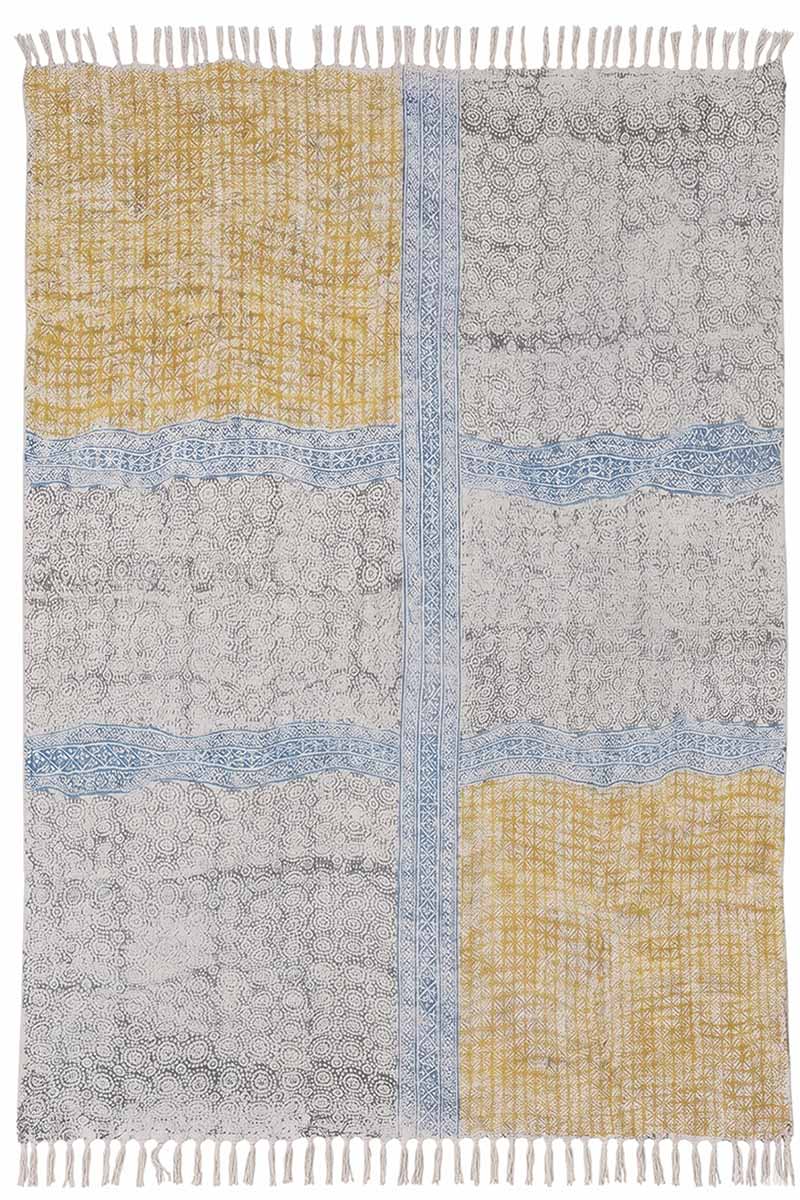 Stunning Hand Printed Geometric Area Rug