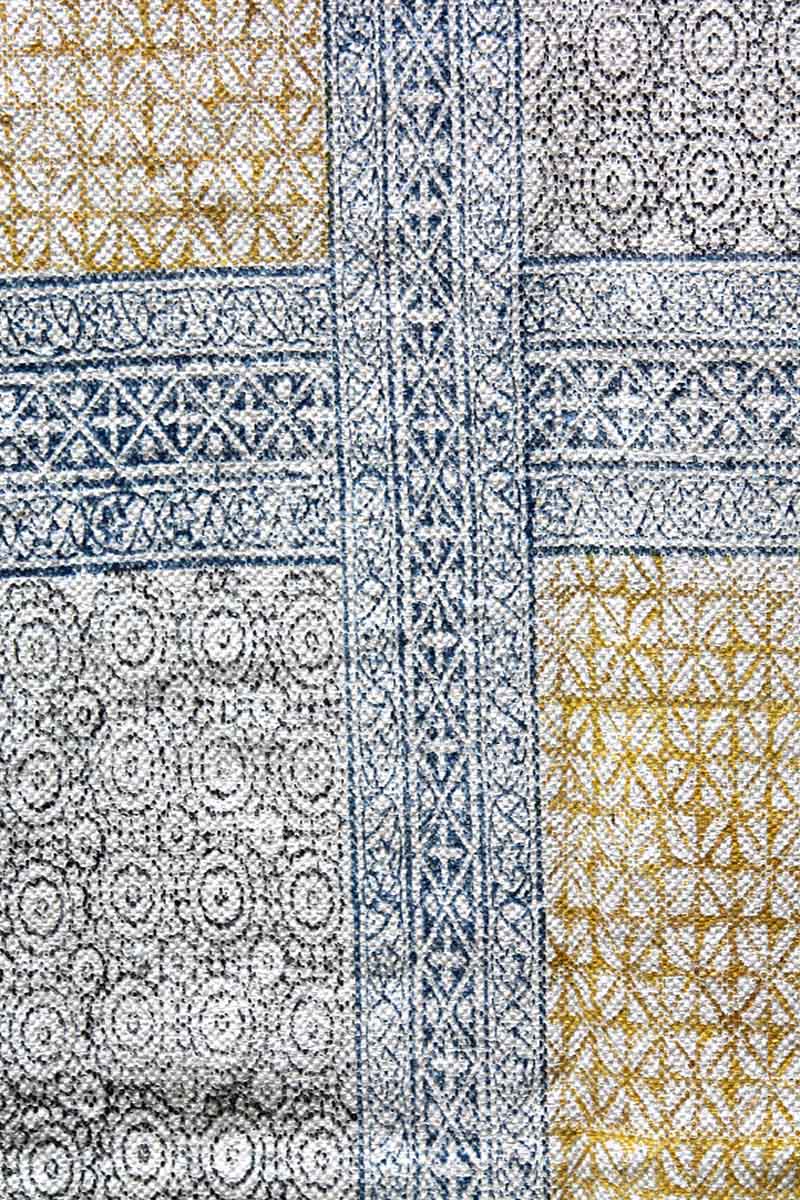 Stunning Hand Printed Geometric Area Rug - Image 4