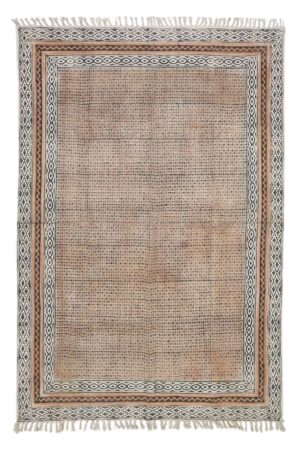 Geometric Printed Brown Area Rug