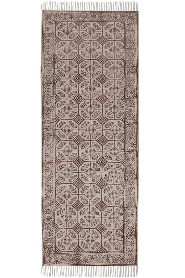 Premium cotton runner rug for hallway décor Handmade neutral runner rug with elegant woven patterns Modern cotton hallway runner rug with geometric design Cotton Runner Rug for Modern Hallways - Best washable rugs