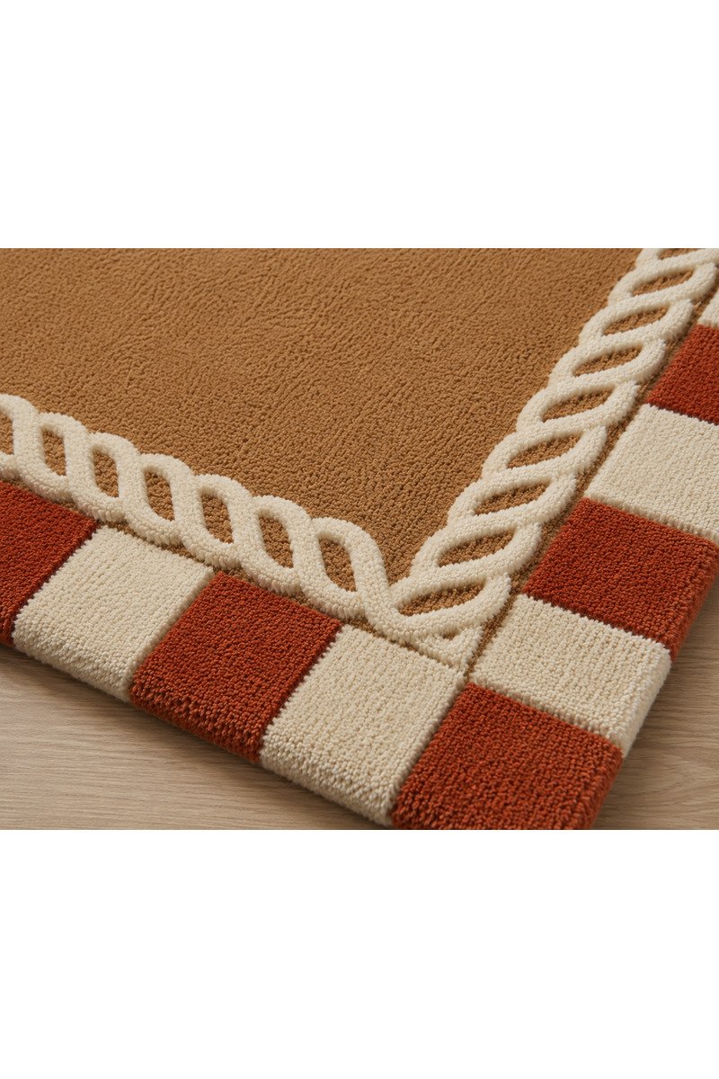 Hand Tufted Brown Wool Rug - Image 3